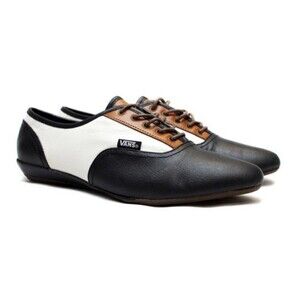 Rare VANS 50's Style Oxford Saddle Shoes Sophie Leather Womens Vintage Size 8